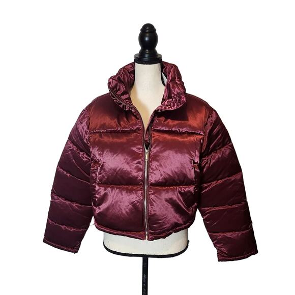 7 FOR ALL MANKIND | Size L (12-14) | Women's Cropped Puffer Jacket | NEW - Picture 1 of 9